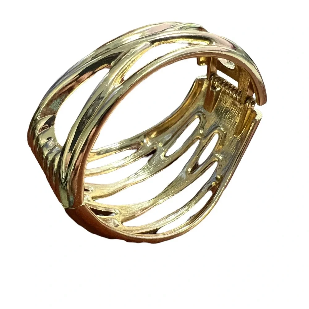 Gold Tone Clamper‎ Multi Bar Bracelet 2